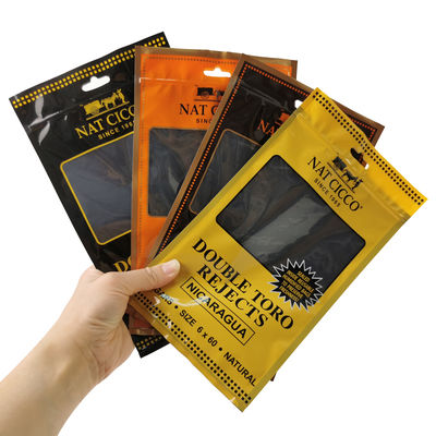Embalaje de tabaco personalizado Humidificador Bolsas de plástico Humidificador de cigarros humidificados Bolsas Humidor para 4-5 cigarros con higrómetro y divisor