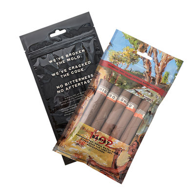 Bolsas de plástico con cremallera de tabaco, envoltorios de hojas, moisturizantes para cigarrillos, bolsas de embalaje con capa de higrómetro