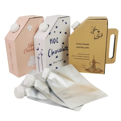 Bolsa de plástico BIB en caja 1L Cafetera de café caliente Embalaje líquido