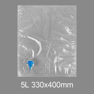 Bolsa de agua potable de plástico de 3l 5l 10l 20l con botella de agua potable, bolsa de jugo de vino en una caja con válvula de mariposa