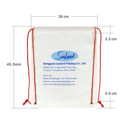 Cierre con cordón, bolsa con cordón, logotipo personalizado, bolsas de nailon ligeras diseñadas para facilitar su transporte y una visibilidad efectiva