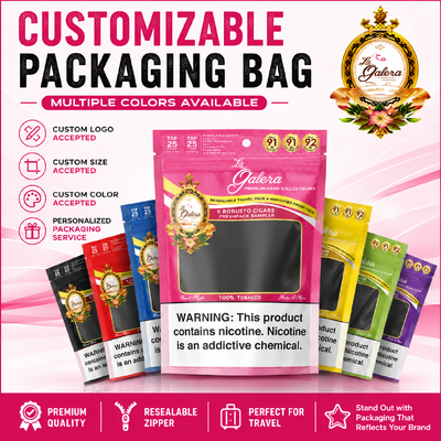 Bolsas Humidor para Cigarros Volumen 5 Cigarros Resistentes a Rasgaduras y Perforaciones Estuche Portátil Duradero