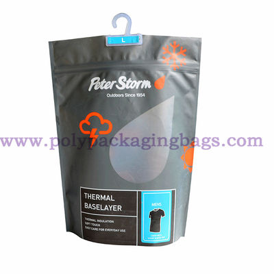 Bolsos plásticos del embalaje de la cremallera de 200 micrones con el escudete inferior